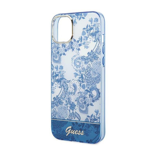 Etui Do iPhone 14 Plus Guess Porcelain Collection Niebieski