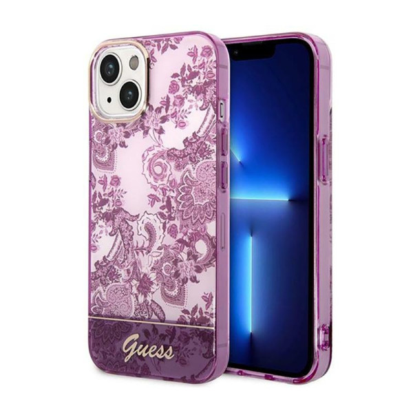 Etui Do iPhone 14 Plus Guess Porcelain Collection Różowy