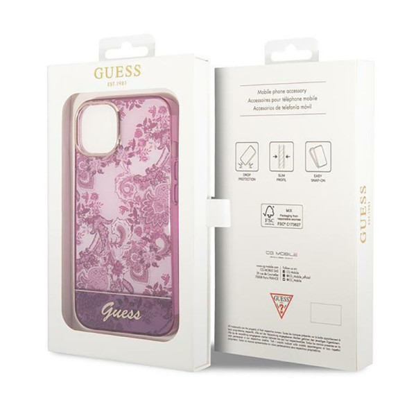 Etui Do iPhone 14 Plus Guess Porcelain Collection Różowy