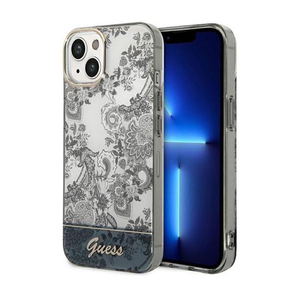Etui Do iPhone 14 Plus Guess Porcelain Collection Szary