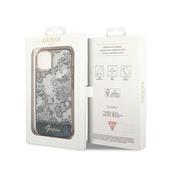 Etui Do iPhone 14 Plus Guess Porcelain Collection Szary