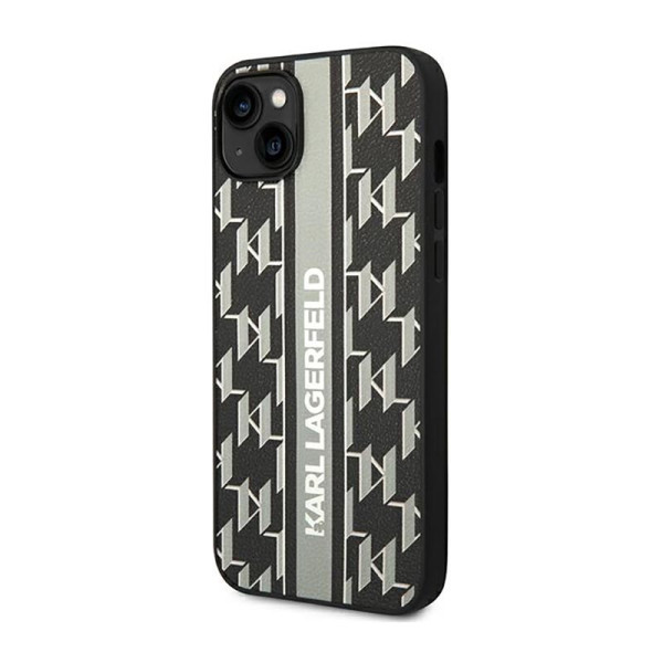 Etui Do iPhone 14 Plus Karl Lagerfeld Monogram Stripe Szary