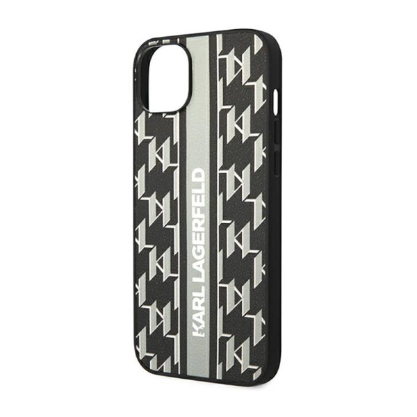Etui Do iPhone 14 Plus Karl Lagerfeld Monogram Stripe Szary