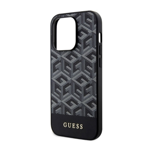 Etui Do iPhone 14 Pro Guess Gcube Stripes MagSafe Czarny