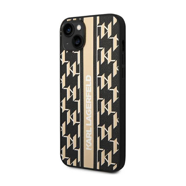 Etui Do iPhone 14 Plus Karl Lagerfeld Monogram Stripe Brązowy