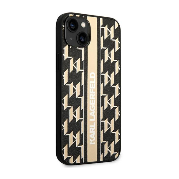 Etui Do iPhone 14 Plus Karl Lagerfeld Monogram Stripe Brązowy