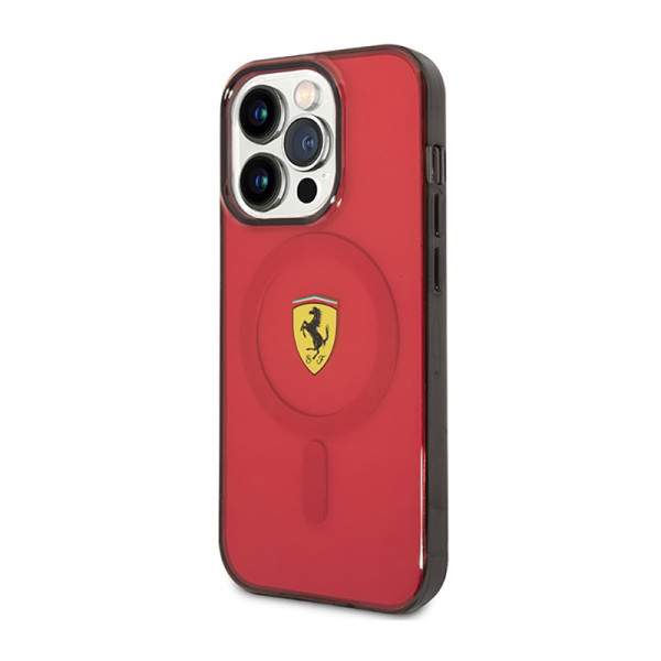 Etui Do iPhone 14 Pro Ferrari Translucent MagSafe Czerwony