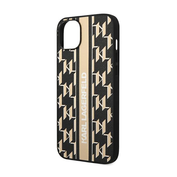 Etui Do iPhone 14 Plus Karl Lagerfeld Monogram Stripe Brązowy