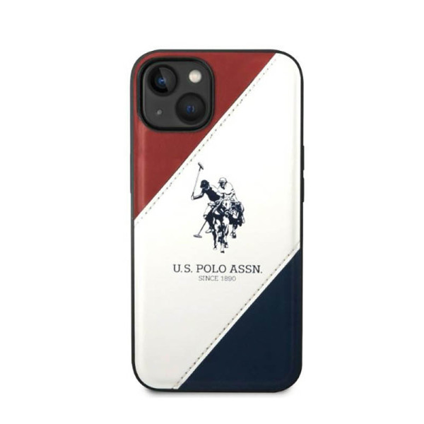 Etui Do iPhone 14 Plus Us Polo Assn Tricolor Embossed Biały