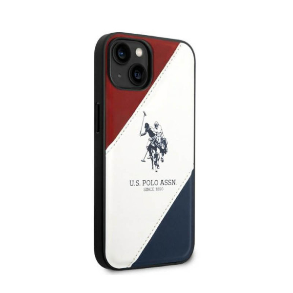 Etui Do iPhone 14 Plus Us Polo Assn Tricolor Embossed Biały