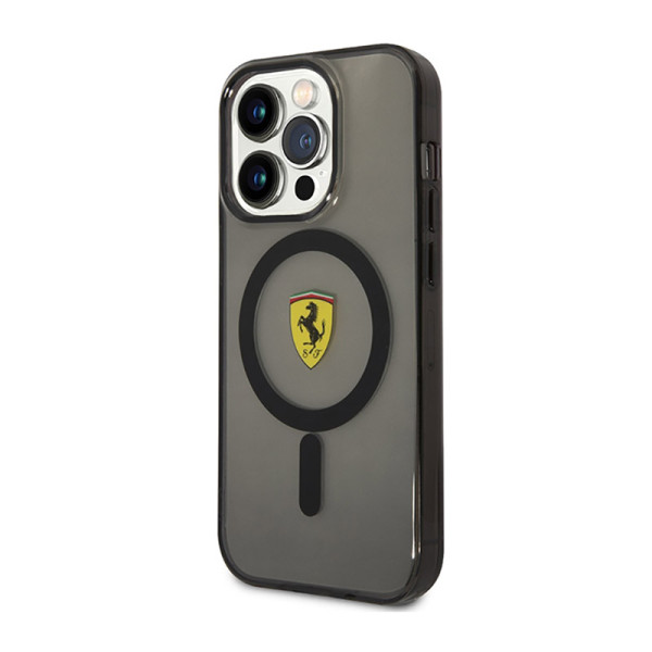 Etui Do iPhone 14 Pro Ferrari Translucent MagSafe Czarny