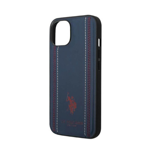 Etui Do iPhone 14 Plus Us Polo Assn Leather Stitch Niebieski