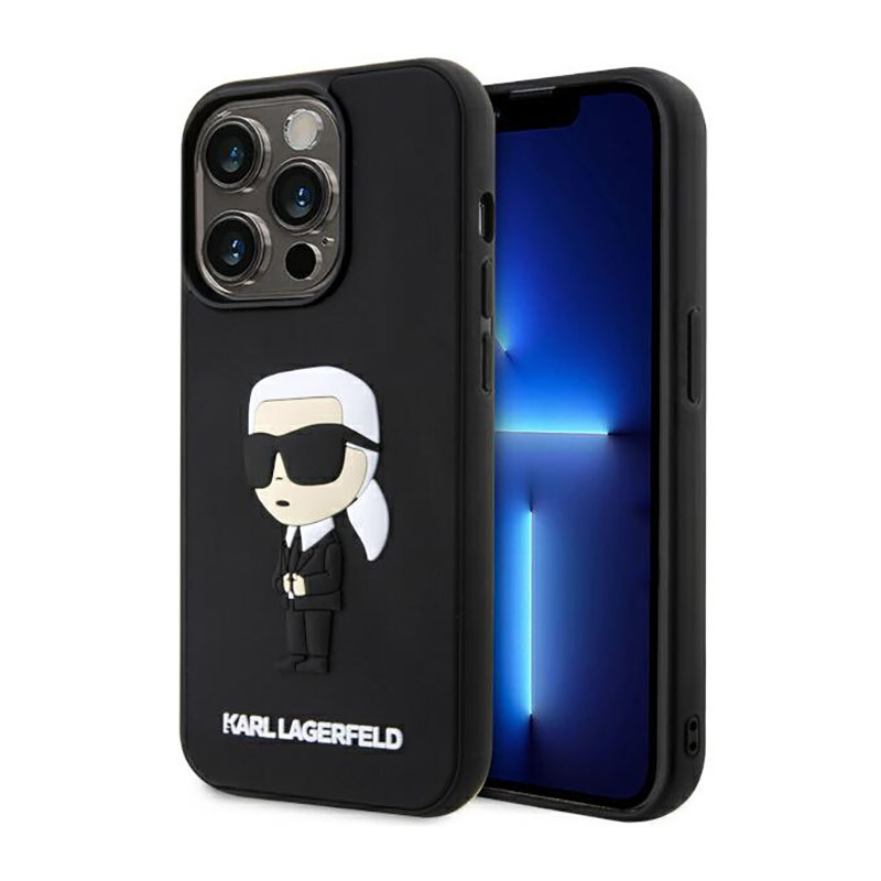 Etui Do iPhone 14 Pro Karl Lagerfeld 3D Rubber NFT Ikonik Czarny