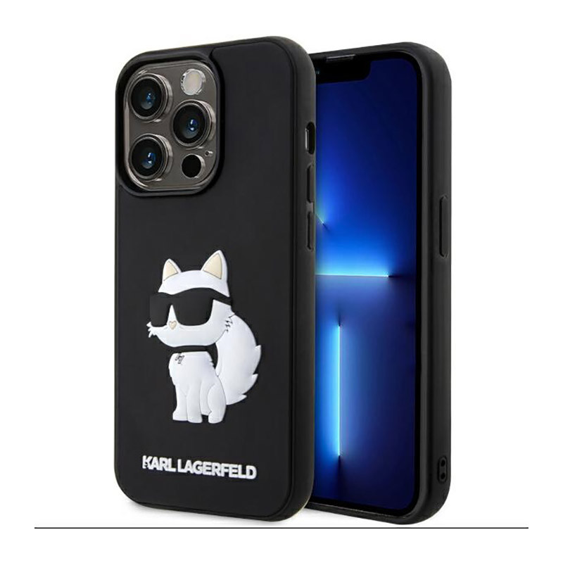 Etui Do iPhone 14 Pro Karl Lagerfeld 3D Rubber NFT Choupette Czarny