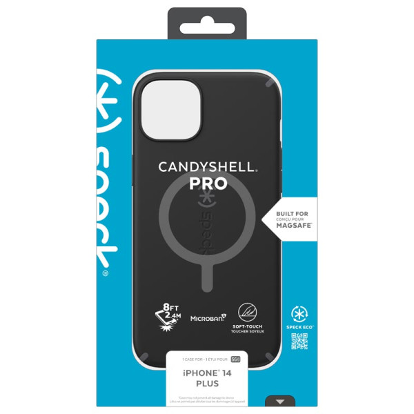 Etui Do iPhone 14 Plus Z Powłoką Microban Speck Candyshell Pro + MagSafe Czarny
