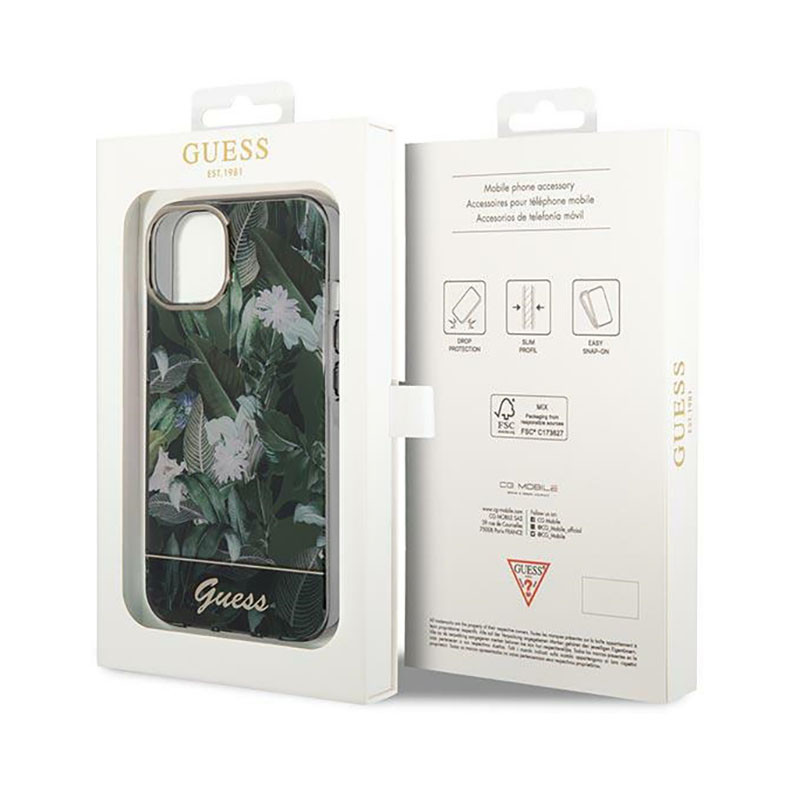 Etui Do iPhone 14 Plus Guess Jungle Case Zielony