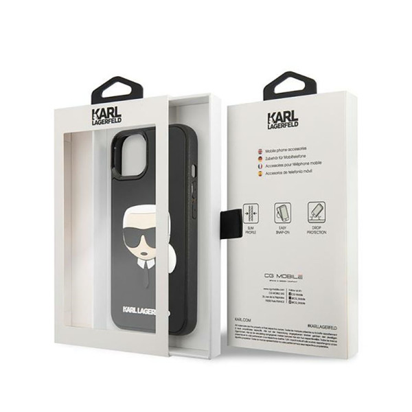Etui Do iPhone 14 Plus Karl Lagerfeld 3D Rubber Karl`S Head Czarny