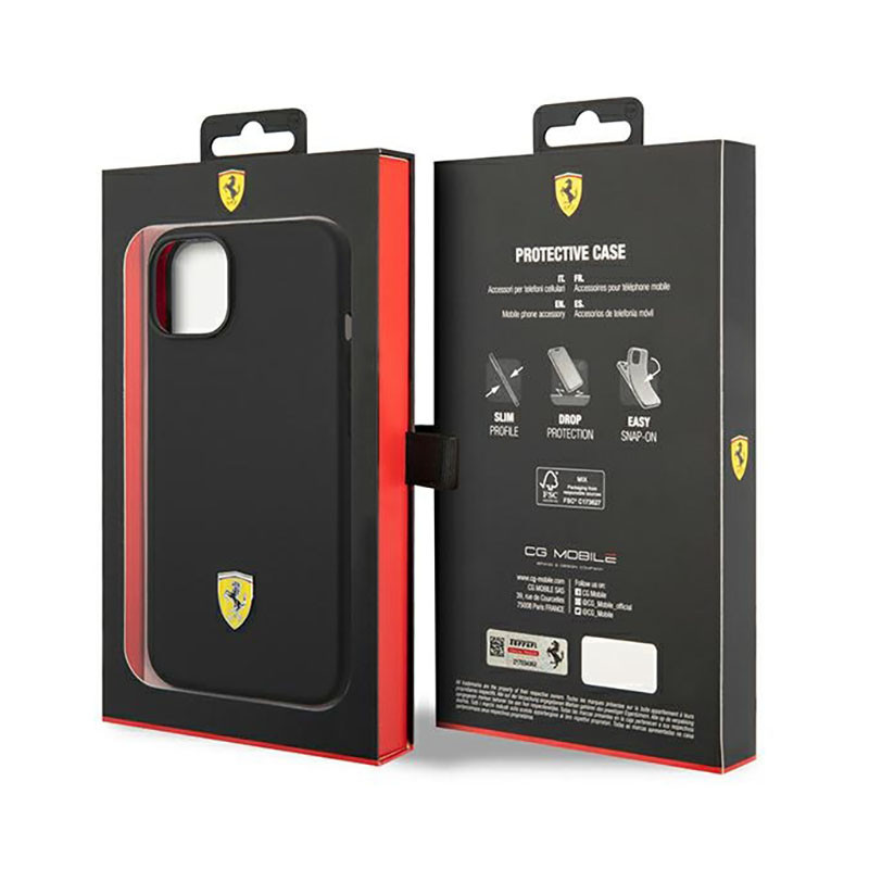 Etui Do iPhone 14 Plus Ferrari Silicone Metal...