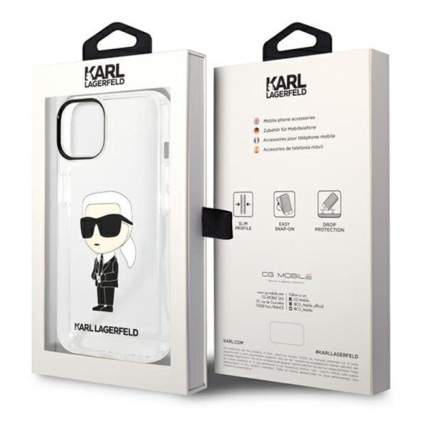 Etui Do iPhone 14 Plus Karl Lagerfeld Iml NFT Ikonik Przezroczysty