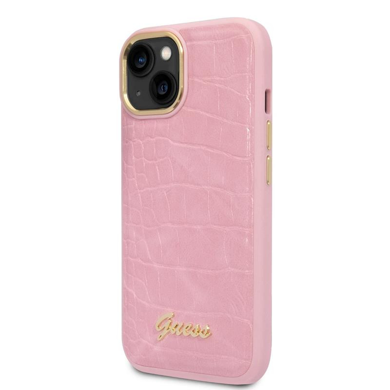 Etui Do iPhone 14 Plus Guess Croco Collection Różowy