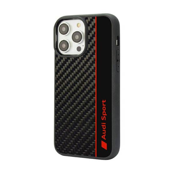 Etui Do iPhone 14 Pro Audi Carbon Fiber Stripe Czarny