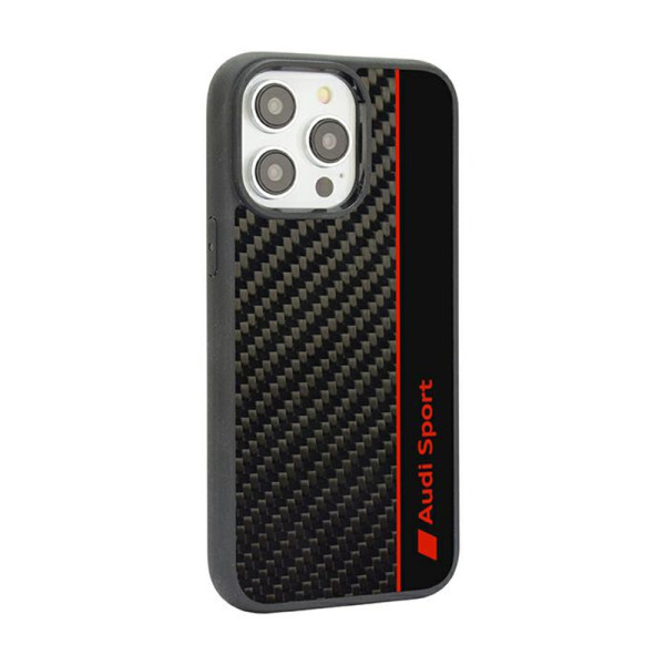 Etui Do iPhone 14 Pro Audi Carbon Fiber Stripe Czarny