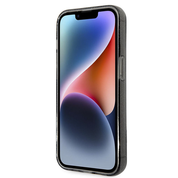 Etui Do iPhone 14 Plus Karl Lagerfeld Iml Glitter NFT Karl & Choupette Czarny