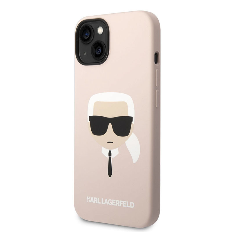 Etui Do iPhone 14 Plus Karl Lagerfeld Silicone Ikonik Karl`S Head MagSafe Różowy