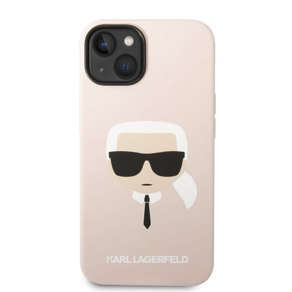 Etui Do iPhone 14 Plus Karl Lagerfeld Silicone Ikonik Karl`S Head MagSafe Różowy
