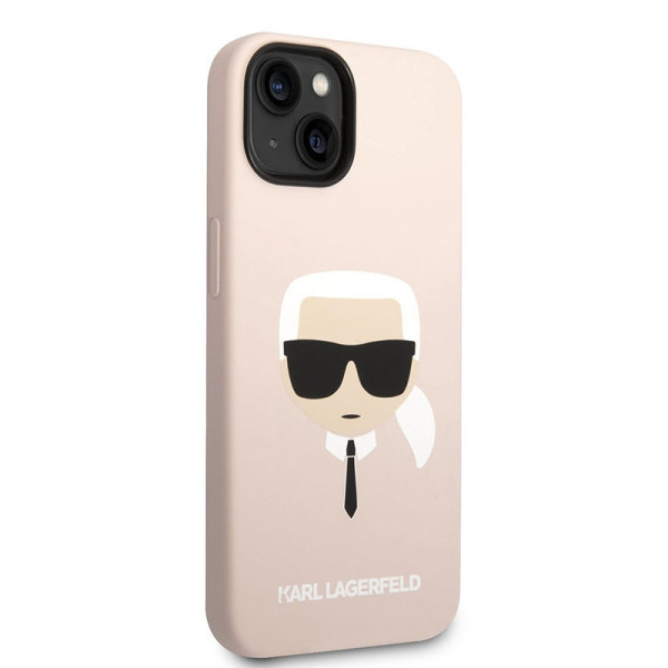 Etui Do iPhone 14 Plus Karl Lagerfeld Silicone Ikonik Karl`S Head MagSafe Różowy