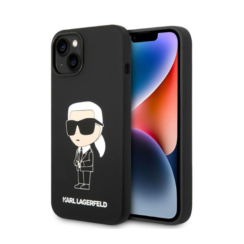 Etui Do iPhone 14 Plus Karl Lagerfeld Silicone NFT Ikonik Czarny