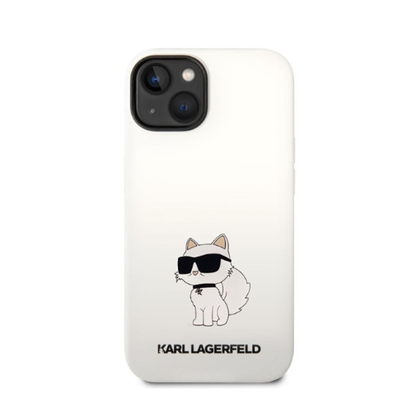 Etui Do iPhone 14 Plus Karl Lagerfeld Silicone NFT Choupette Biały