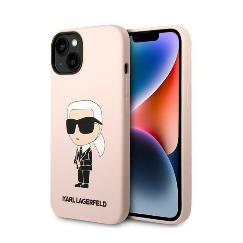 Etui Do iPhone 14 Plus Karl Lagerfeld Silicone NFT Ikonik Różowy