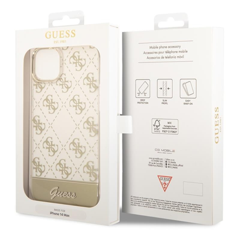Etui Do iPhone 14 Plus Guess 4G Stripe Script...