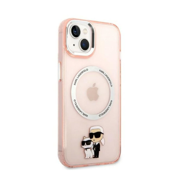 Etui Do iPhone 14 Plus Karl Lagerfeld Iml NFT Karl & Choupette MagSafe Różowy