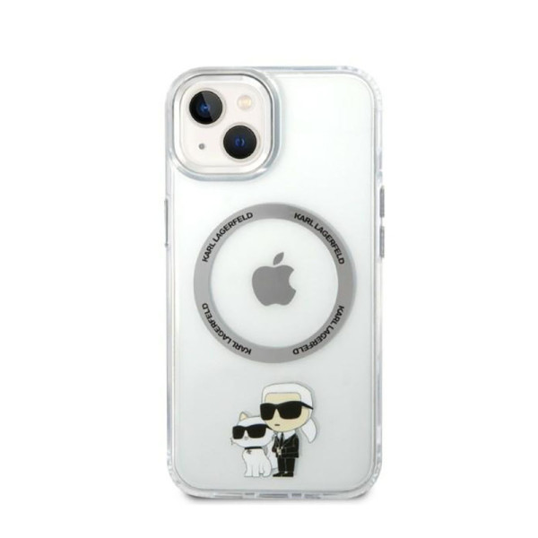 Etui Do iPhone 14 Plus Karl Lagerfeld Iml NFT Karl & Choupette MagSafe Przezroczysty