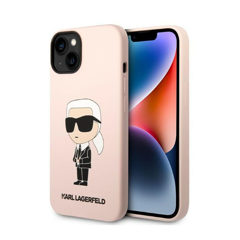 Etui Do iPhone 14 Plus Karl Lagerfeld Silicone NFT Ikonik MagSafe Różowy