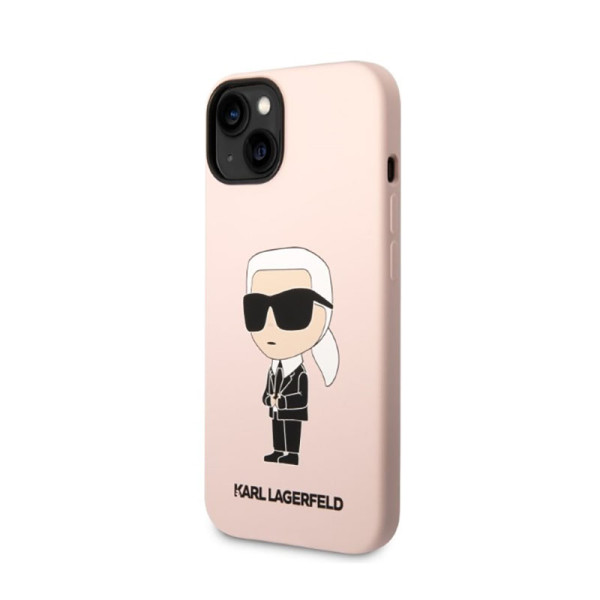 Etui Do iPhone 14 Plus Karl Lagerfeld Silicone NFT Ikonik MagSafe Różowy