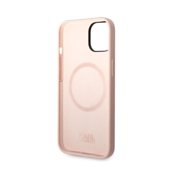 Etui Do iPhone 14 Plus Karl Lagerfeld Silicone NFT Ikonik MagSafe Różowy