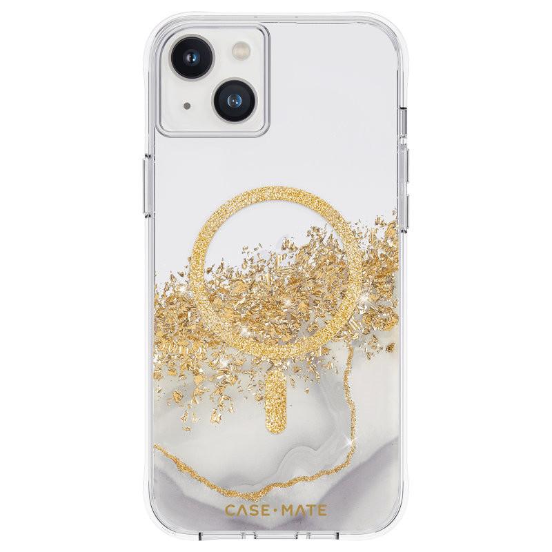 Etui Do iPhone 14 Plus Zdobione Złotem Case-Mate Karat MagSafe Przezrpczysty