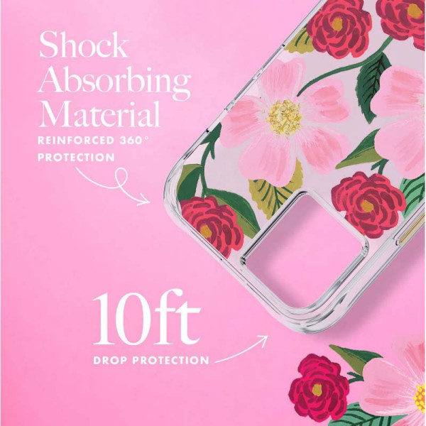 Etui Do iPhone 14 Plus Zdobione Złotem Rifle Paper Clear Przezroczysty