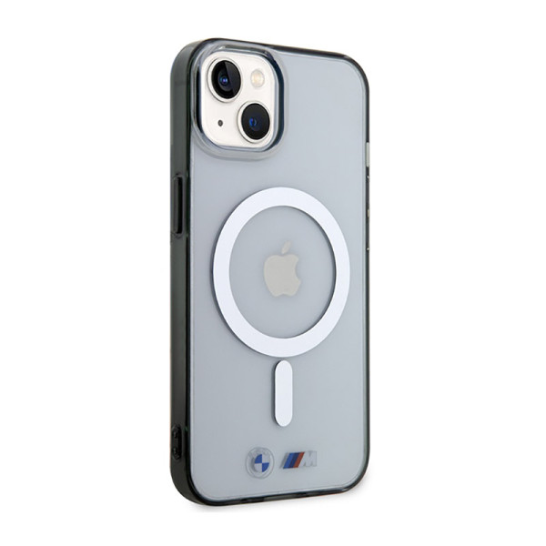 Etui Do iPhone 14 Plus BMW Silver Ring MagSafe Przezroczysty