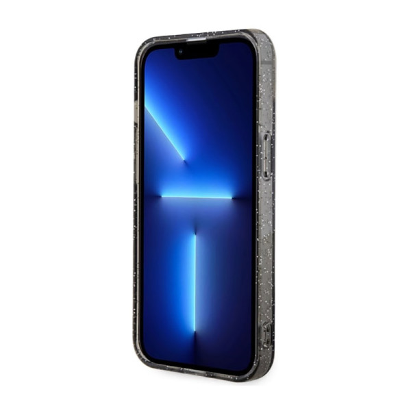 Etui Do iPhone 14 Plus Guess Glitter Gold MagSafe Czarny