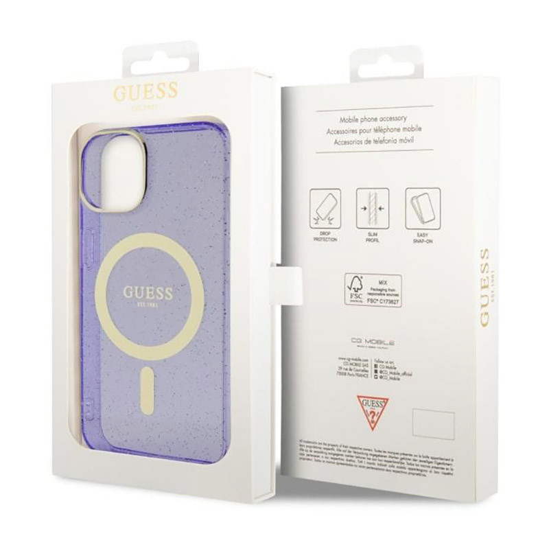 Etui Do iPhone 14 Plus Guess Glitter Gold...