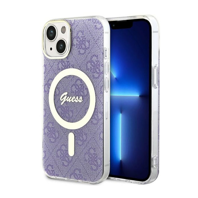 Etui Do iPhone 14 Plus Guess 4G MagSafe Fioletowy