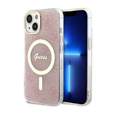 Etui Do iPhone 14 Plus Guess 4G MagSafe Różowy