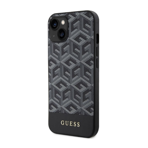 Etui Do iPhone 14 Plus Guess Gcube Stripes MagSafe Czarny