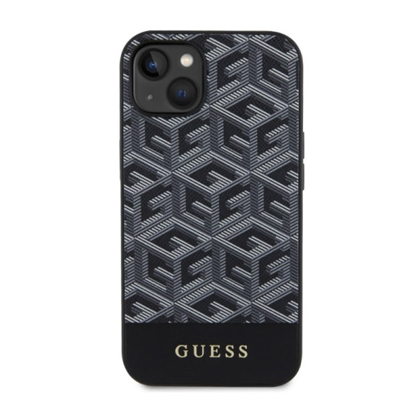 Etui Do iPhone 14 Plus Guess Gcube Stripes MagSafe Czarny