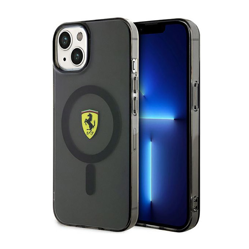 Etui Do iPhone 14 Plus Ferrari Translucent MagSafe Czarny