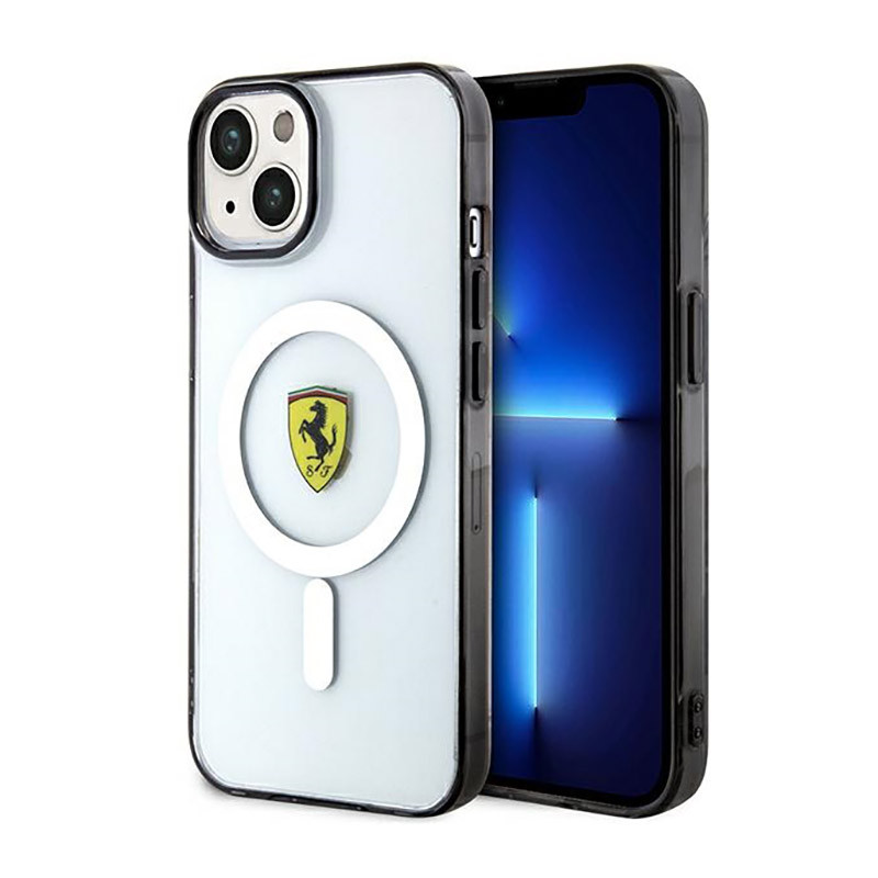 Etui Do iPhone 14 Plus Ferrari Outline MagSafe Przezroczysty